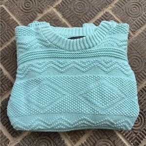 Mint Green Textured Women's Sweater